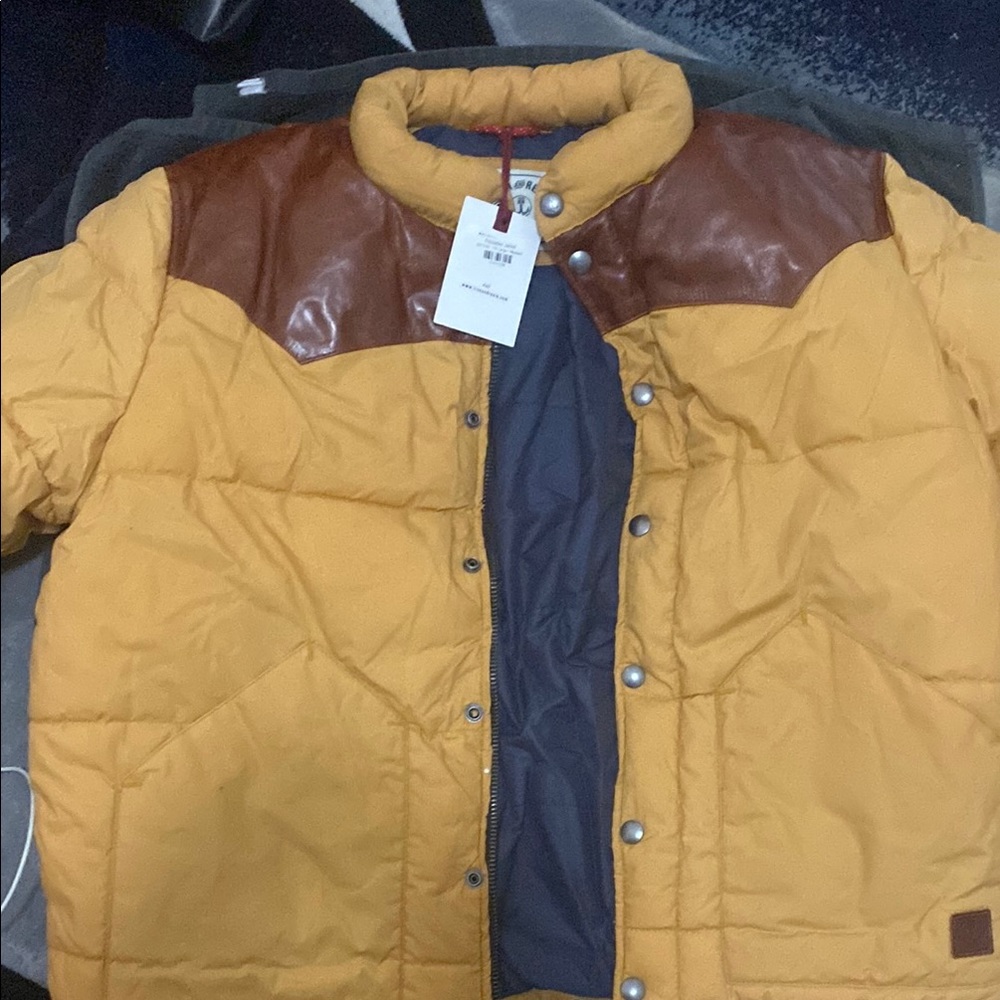 Yellow and Brown Quilted Jacket (Palisades Jacket)